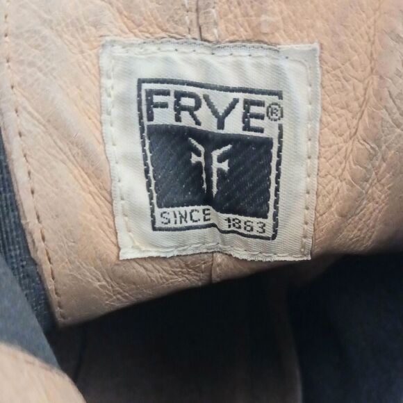 FRYE Erin Chelsea Boots Brown Leather Blk Goring  Block Heel 4001 Sz 8B Mexico - Picture 11 of 14